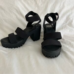 Madden NYC Black Chunky Heels Size 7.5
